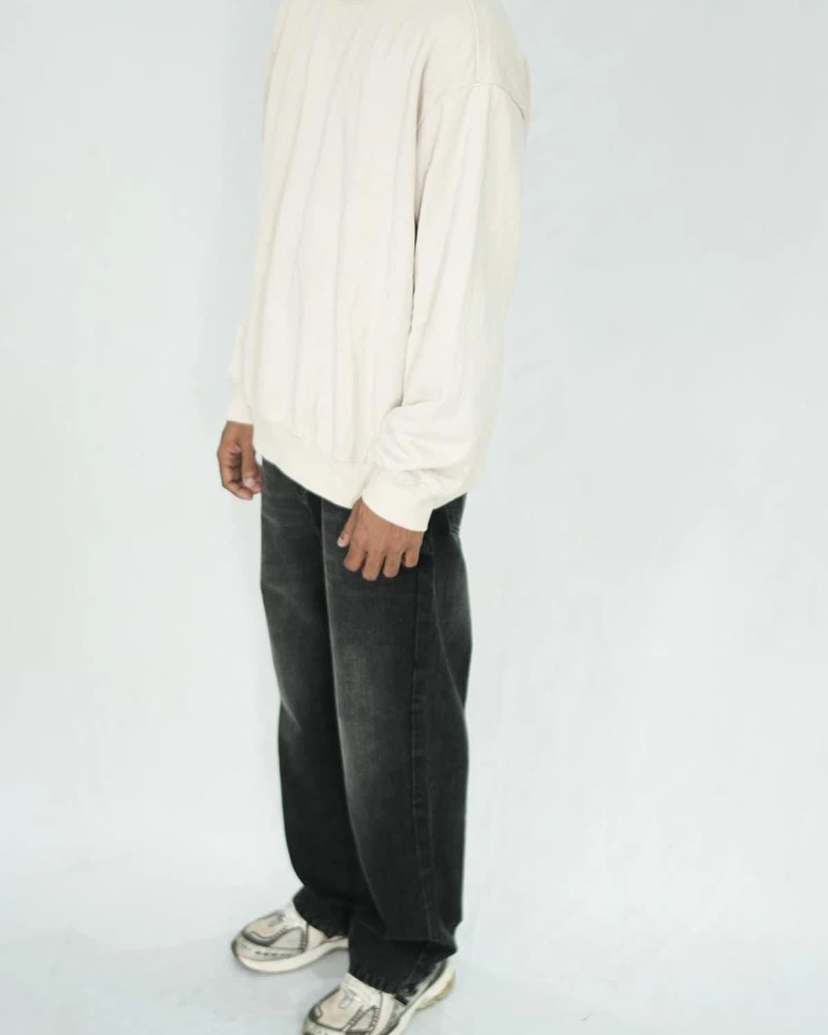 Shaded Black Straight Denim J005 alternate view