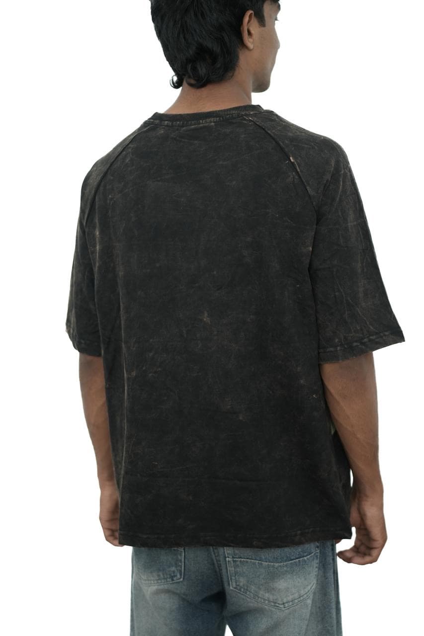 Dark Brown Oversized Contrast T-Shirt alternate view