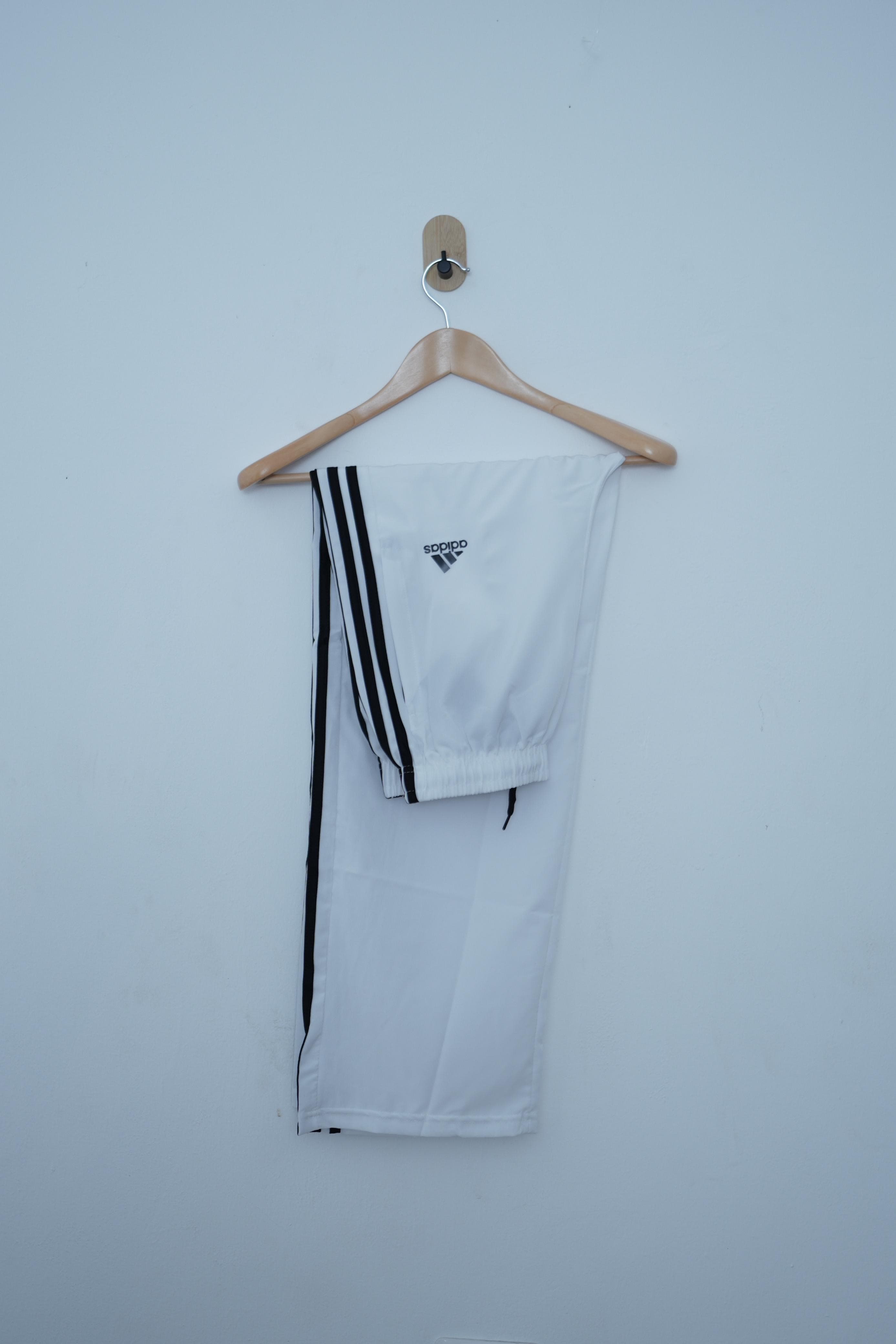 White Baggy Track Pant front view