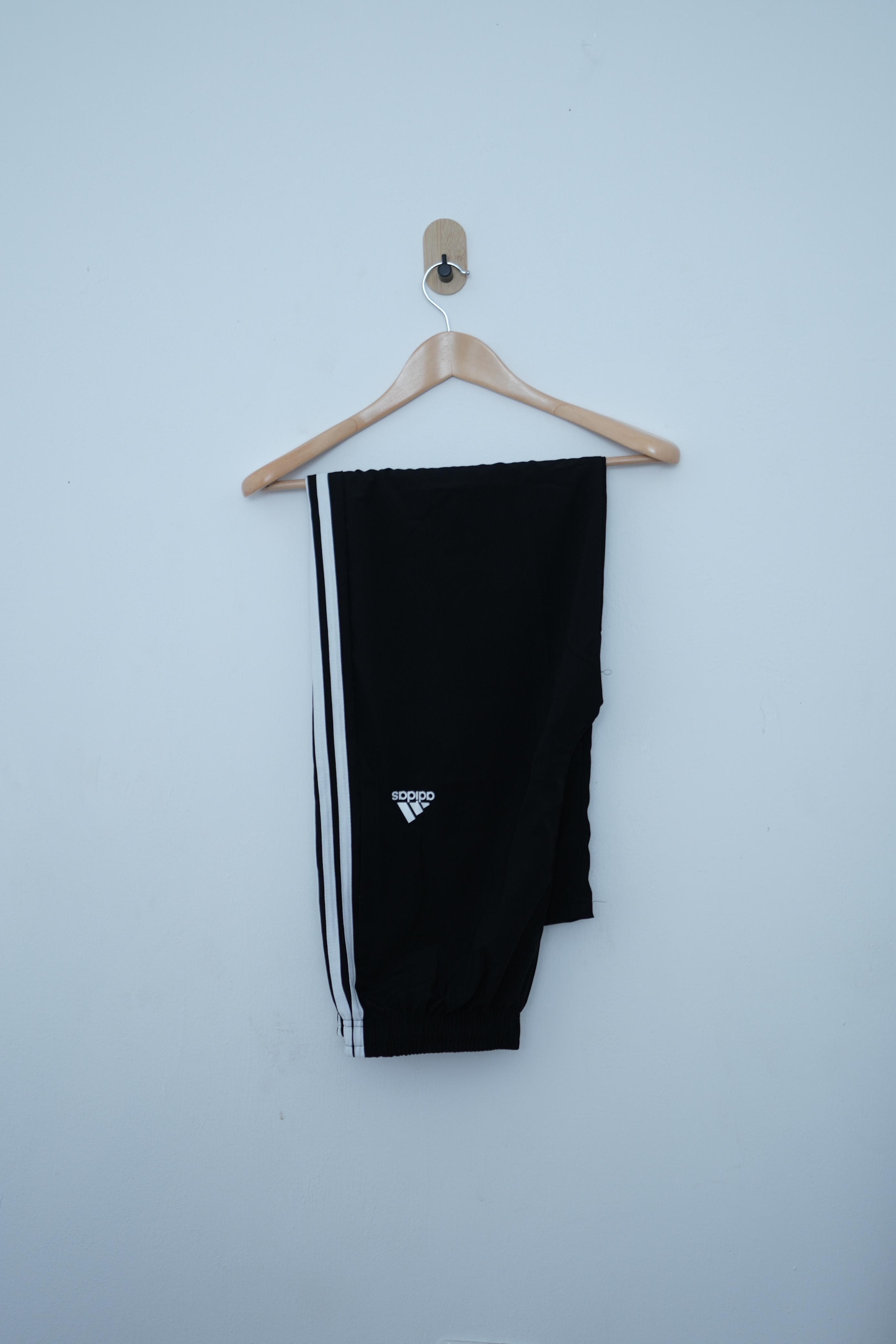 Black Baggy Track pant front view