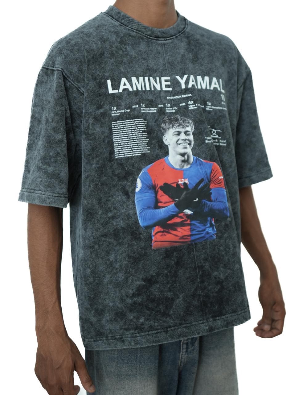 Lamine Yamal Acid Wash Oversized T-Shirt alternate view