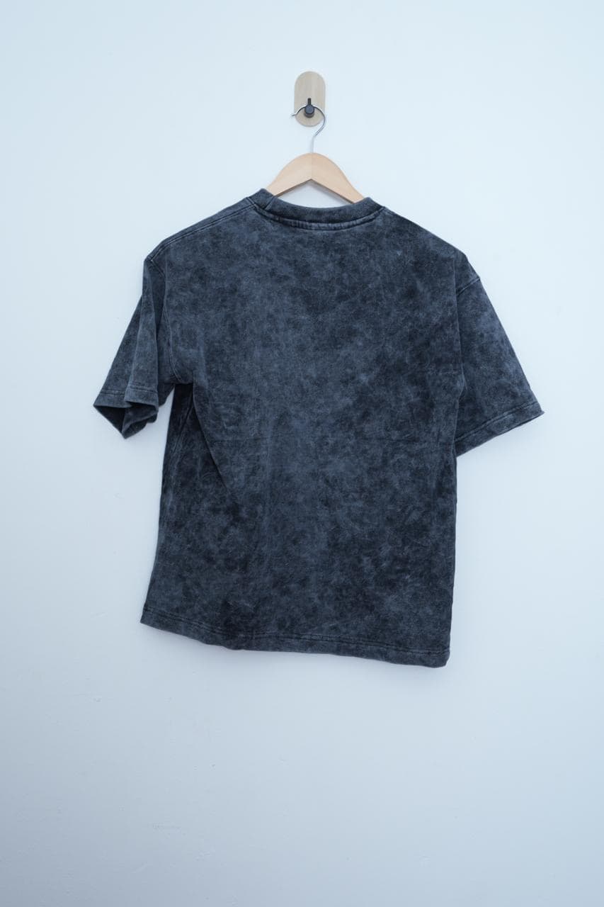 Mbappe Printed Oversized Acid Wash T-Shirt alternate view
