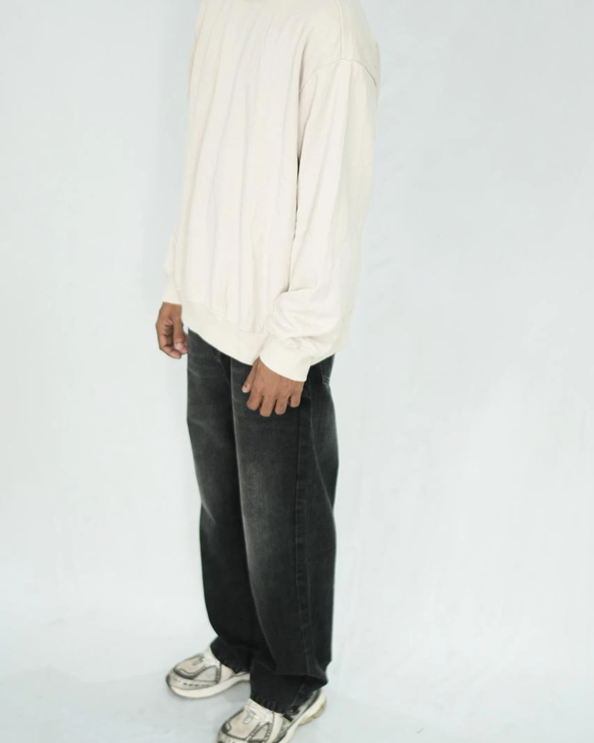 Shaded Black Straight Denim J005 alternate view